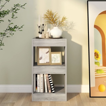 Bibliotecă/Separator cameră, gri sonoma, 40x30x72 cm - Img 8