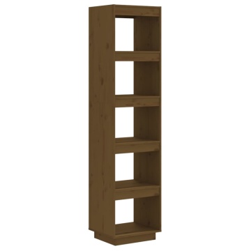 Bibliotecă/Separator cameră, maro miere, 40x35x167 cm lemn pin - Img 2