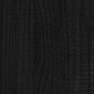 Bibliotecă/Separator cameră, negru 80x35x135 cm, lemn masiv pin - Img 6