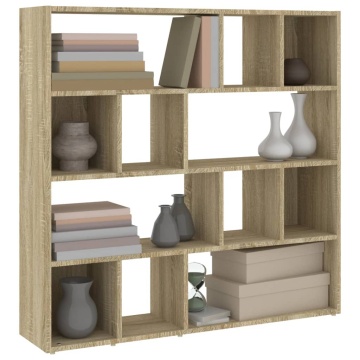 Bibliotecă/Separator cameră, stejar sonoma, 105x24x102 cm - Img 4