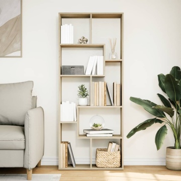 Bibliotecă/separator cameră stejar sonoma 67x25x161,5 cm lemn - Img 3
