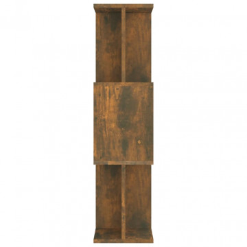 Bibliotecă/Separator stejar fumuriu 80x24x96cm lemn prelucrat - Img 4