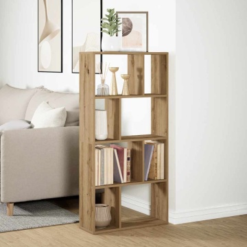 Bibliotecă, stejar artizanal, 60x20x120 cm, lemn prelucrat - Img 3
