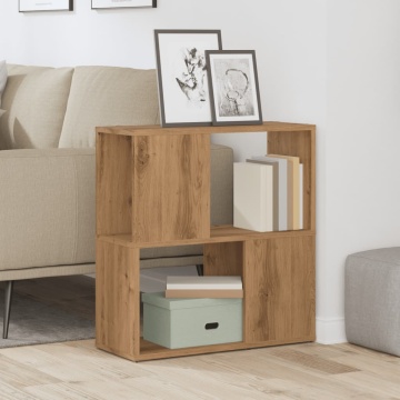Bibliotecă, stejar artizanal, 60x24x63 cm, lemn prelucrat - Img 3