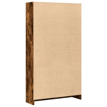 Bibliotecă, stejar fumuriu, 80x24x143 cm, lemn prelucrat - Img 5