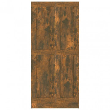 Bibliotecă, stejar fumuriu, 82,5x30,5x185,5 cm, lemn prelucrat - Img 8