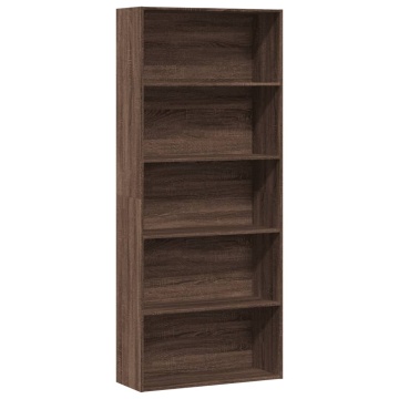 Bibliotecă, stejar maro, 80x30x189 cm, lemn prelucrat - Img 1