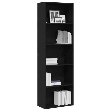 Bibliotecă Stejar negru 60x30x189 cm Lemn prelucrat - Img 4