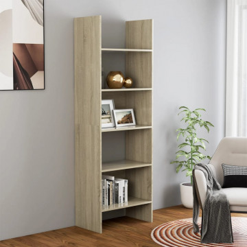 Bibliotecă, stejar Sonoma, 60x35x180 cm, PAL - Img 1