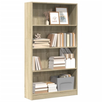 Bibliotecă, stejar sonoma, 80x24x143 cm, lemn prelucrat - Img 1