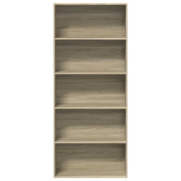 Bibliotecă, stejar sonoma, 80x30x189 cm, lemn prelucrat - Img 4