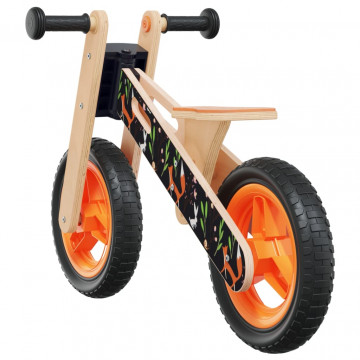 Bicicletă de echilibru pentru copii, imprimeu și portocaliu - Img 8