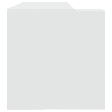 Birou, alb, 123,5x73,5x75 cm, lemn prelucrat - Img 8