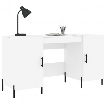Birou, alb, 140x50x75 cm, lemn compozit - Img 3