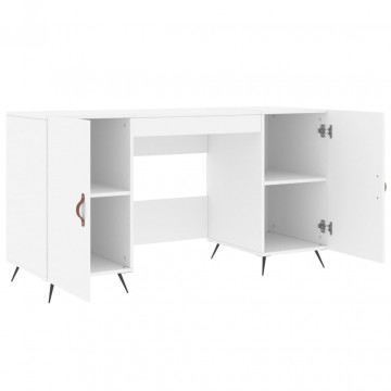 Birou, alb, 140x50x75 cm, lemn compozit - Img 8
