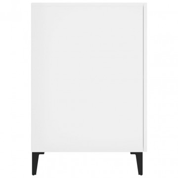 Birou, alb extralucios, 140x50x75 cm, lemn compozit - Img 6