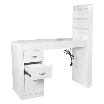 Birou cosmetic 310 cu absorbant caseta, alb, dreapta - Img 8