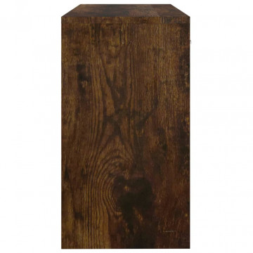 Birou cu sertar și dulap, stejar fumuriu, 100x40x73 cm, lemn - Img 6