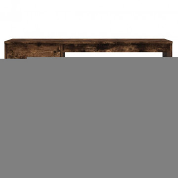 Birou cu sertar, stejar fumuriu, 115x50x75 cm, lemn prelucrat - Img 5