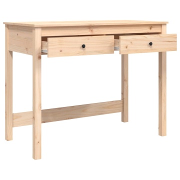 Birou cu sertare, 100x50x78 cm, lemn masiv de pin - Img 6