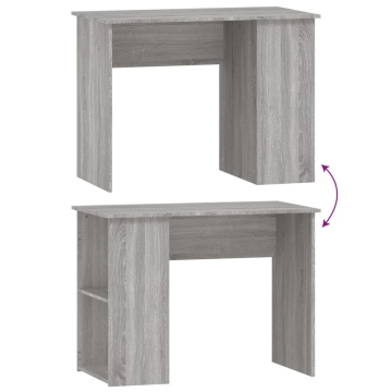 Birou, gri sonoma, 100x55x75 cm, lemn prelucrat - Img 5