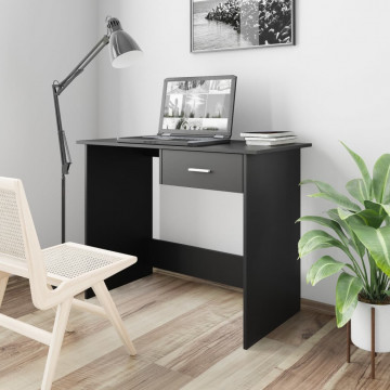 Birou, negru, 100 x 50 x 76 cm, PAL - Img 1