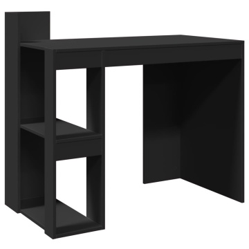 Birou, negru, 103,5x56,5x94 cm, lemn prelucrat - Img 2
