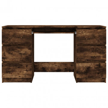 Birou, stejar fumuriu, 140x50x77 cm, lemn prelucrat - Img 3