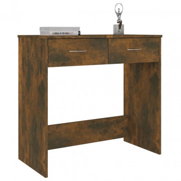 Birou, stejar fumuriu, 80x40x75 cm, lemn prelucrat - Img 3