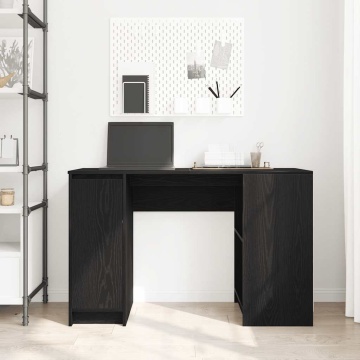 Birou Stejar negru 120x42x76 cm Lemn prelucrat - Img 3