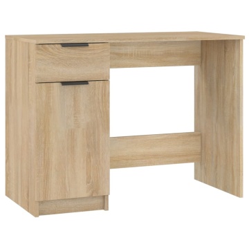 Birou, stejar sonoma, 100x50x75 cm, lemn prelucrat - Img 2