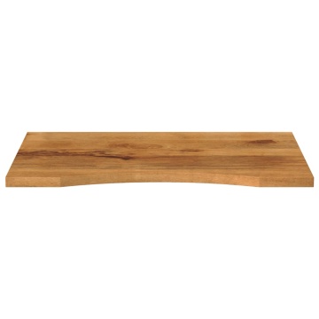 Blat birou cu decupaj curbat 100x50x2,5cm lemn masiv mango brut - Img 3