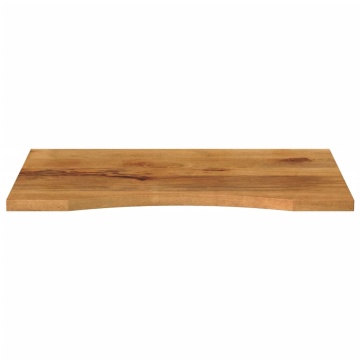 Blat birou cu decupaj curbat 90x50x2,5 cm lemn masiv mango brut - Img 3