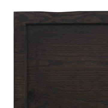Blat birou, gri închis, 60x50x4 cm, lemn masiv stejar tratat - Img 8