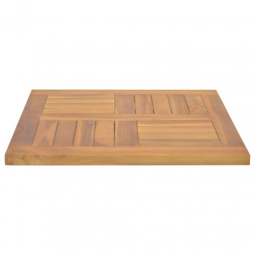 Blat de masă, 50x50x2,5 cm, lemn masiv de tec, pătrat - Img 3