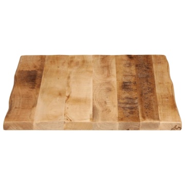 Blat de masă contur natural 70x60x2,5 cm lemn masiv mango brut - Img 4