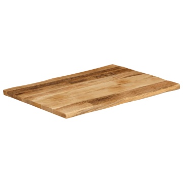 Blat de masă contur natural 80x60x2,5 cm lemn masiv mango brut - Img 2