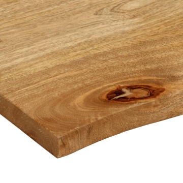 Blat de masă contur organic 40x40x2,5 cm lemn masiv de mango - Img 6