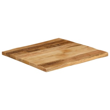 Blat de masă contur organic 40x40x2,5 cm lemn masiv mango brut - Img 2