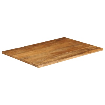 Blat de masă contur organic 90x80x2,5 cm lemn masiv de mango - Img 2