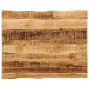 Blat de masă contur organic 90x80x2,5 cm lemn masiv mango brut - Img 1