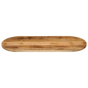 Blat de masă oval, 100x40x2,5 cm, lemn masiv mango brut - Img 3