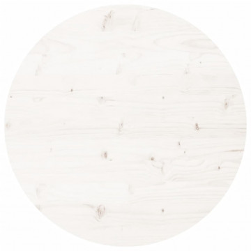 Blat de masă rotund, alb, Ø90x3 cm, lemn masiv de pin - Img 2