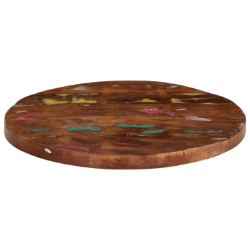Blat de masă rotund, Ø 60x2,5 cm, lemn masiv reciclat - Img 3