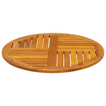 Blat de masă rotund, Ø70x2 cm, lemn masiv de acacia - Img 3