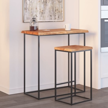 Blat masă 80x60x2,5cm dreptunghiular lemn acacia contur natural - Img 1
