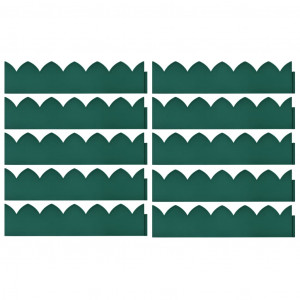 Borduri de gazon, 10 buc., verde, 65x15 cm, PP - Img 2