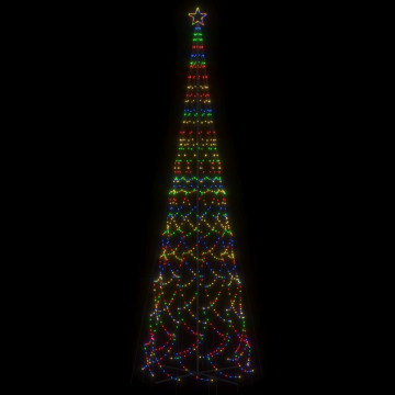 Brad de Crăciun conic, 3000 LED-uri, multicolor, 230x800 cm - Img 4