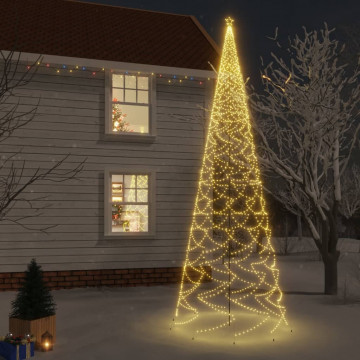 Brad de Crăciun cu țăruș, 3000 LED-uri, alb cald, 800 cm - Img 1