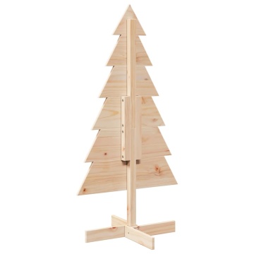 Brad de Crăciun din lemn decorativ, 120 cm, lemn de pin masiv - Img 8